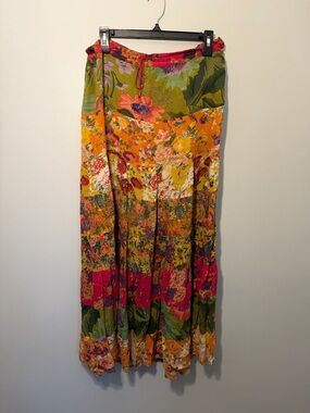 Bohemian Floral Maxi Skirt - Multicolor